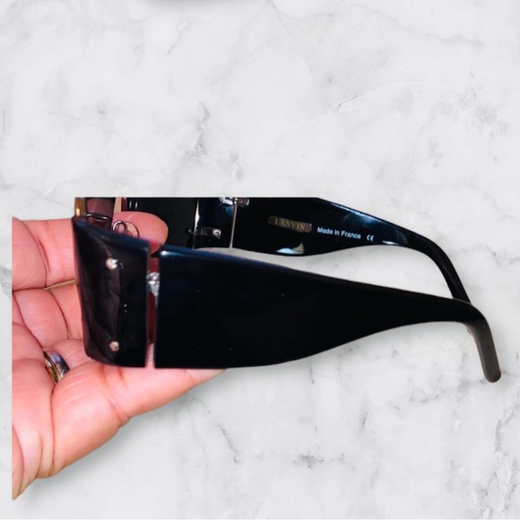 Lanvin  Black Avatar Sunglasses make in France - Picture 7 of 10